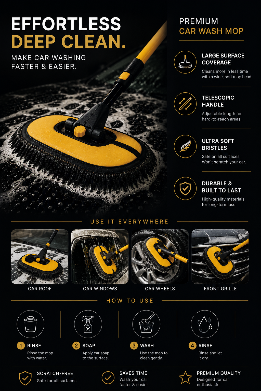Detailous™ HydroFlex Premium Wash Mop